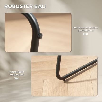 Graue Samt-Barhocker 2er-Set mit Metallbeinen
