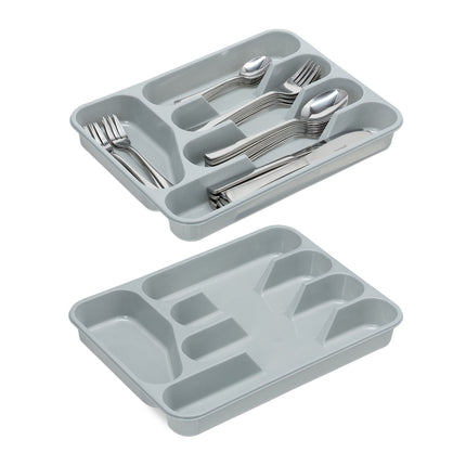 Coffret de 2 couverts gris