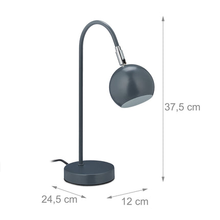 Graue Schreibtischlampe