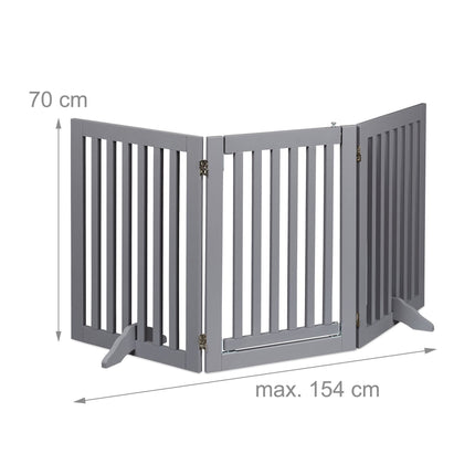 Graues Sicherheitstor mit Tür 70 cm
