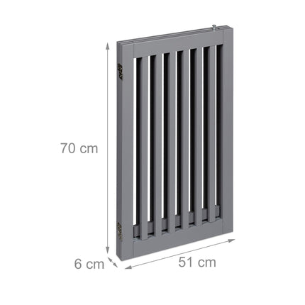 Graues Sicherheitstor mit Tür 70 cm