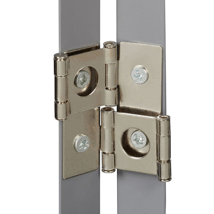 Portail de sécurité gris avec porte 92 cm
