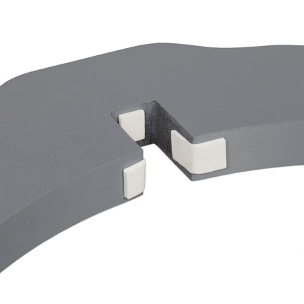 Portail de sécurité gris avec porte 92 cm