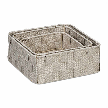 Gray storage basket set of 3