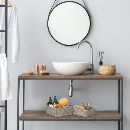 Gray storage basket set of 3