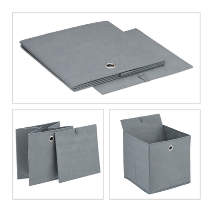 Gray storage box - 4 pcs