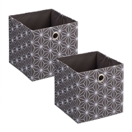 Gray storage box set of 2