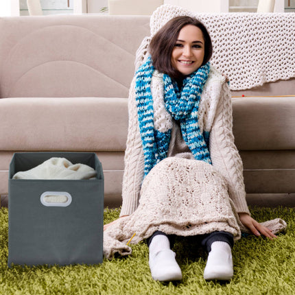 Gray storage box - set of 4