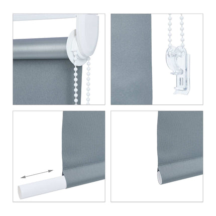 Graues Thermorollo 160 cm lang