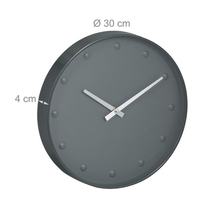 Graue Wanduhr