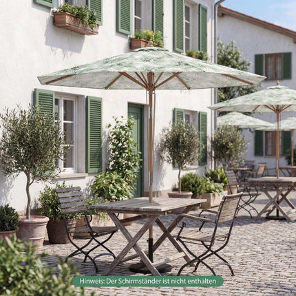 Grüner 270 cm Sonnenschirm mit Kippfunktion und Belüftung