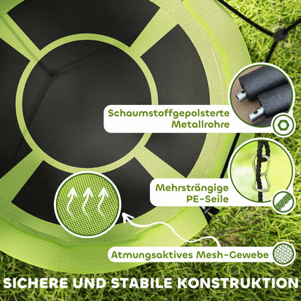 Grüne, verstellbare Outdoor-Nestschaukel, 98 cm, 150 kg Tragfähigkeit