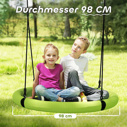 Grüne, verstellbare Outdoor-Nestschaukel, 98 cm, 150 kg Tragfähigkeit