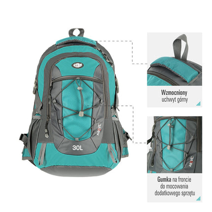 Grüner Rucksack, großes Fassungsvermögen, strapazierfähiges Material
