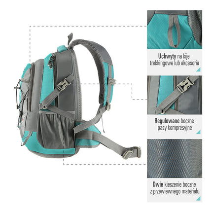 Grüner Rucksack, großes Fassungsvermögen, strapazierfähiges Material