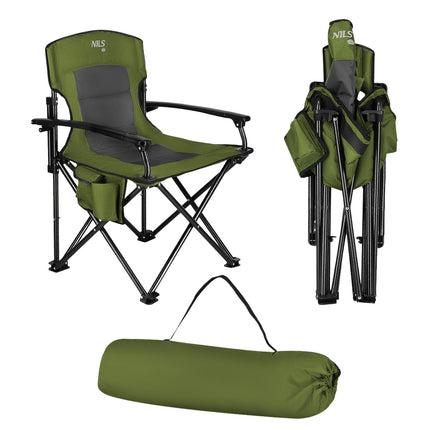 Green Camping Chair, Foldable, Lightweight Design