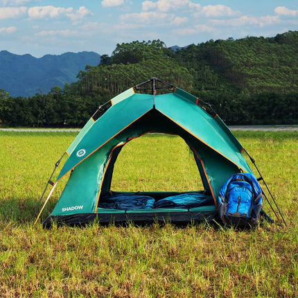 Green Camping Tent, 2-Person, Lightweight