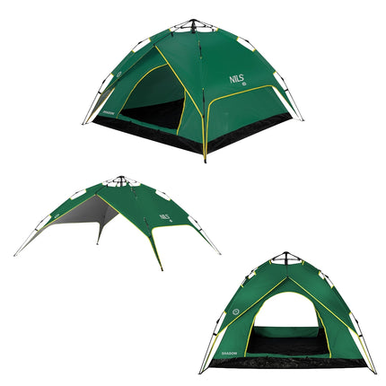 Green Camping Tent, 2-Person, Lightweight