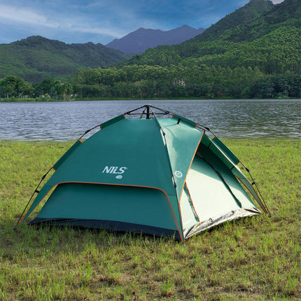 Green Camping Tent, 2-Person, Lightweight