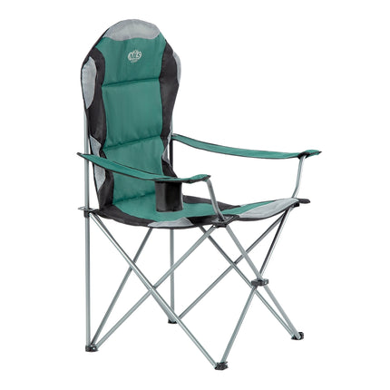 Grüner klappbarer Campingstuhl, leicht, tragbar