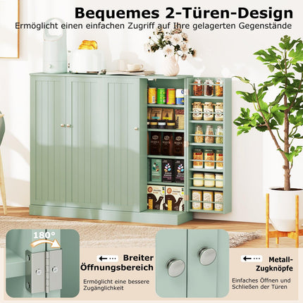 Küchenschrank mit verstellbaren Einlegeböden, grün, 104 cm