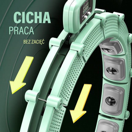 Grüner magnetischer, gewichteter Hula-Hoop-Reifen mit Zähler