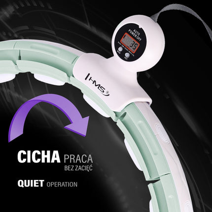 Zelená magnetická zátěžová hula hoop obruč s počítadlem