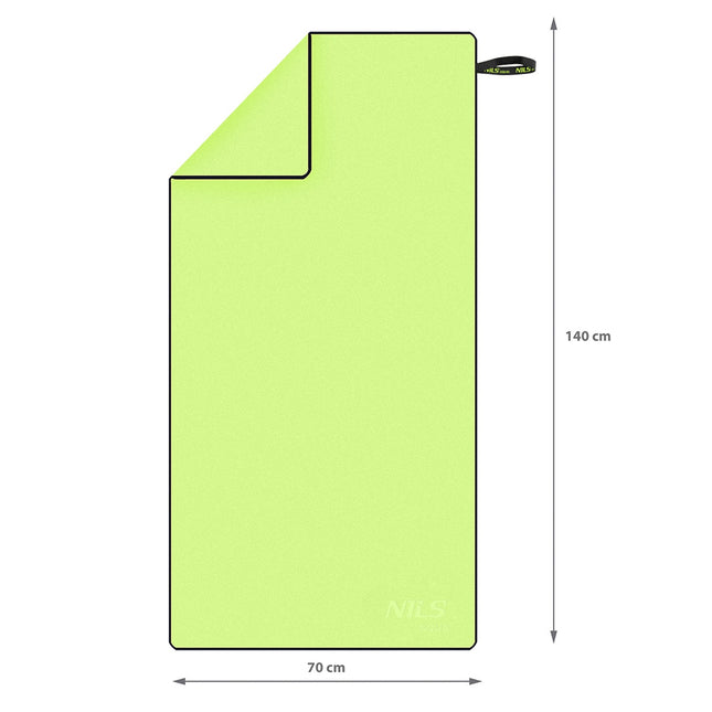 Green Microfibre Towel, 140x70 cm, Quick-Dry