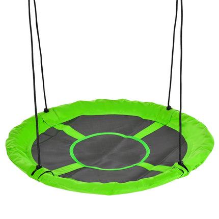 Grüne Nestschaukel, Ø110 cm, verstellbar für 3-12 Jahre, 150 kg Tragkraft