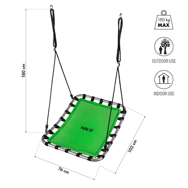 Groene schotelschommel, buitenplezier, diameter 40 inch