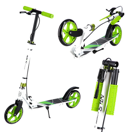Green Scooter, Foldable, Lightweight, Adjustable Height
