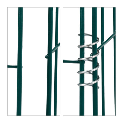 Green Steel Compost Bins Set of 2, High Capacity