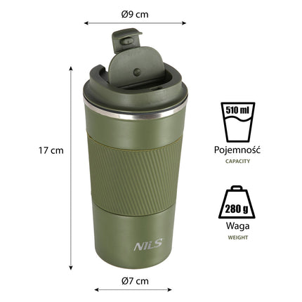 Green Thermal Cup, Insulated, 350ml