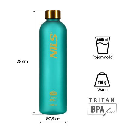 Lahev na vodu Tritan, nepropustná, 600ml, zelená