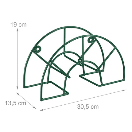 Grüner, halbkreisförmiger Wand-Schlauchhalter