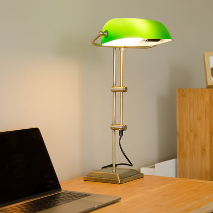 Grüne Bankerlampe