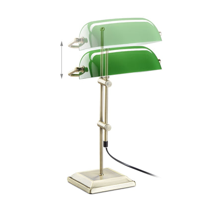 Grüne Bankerlampe
