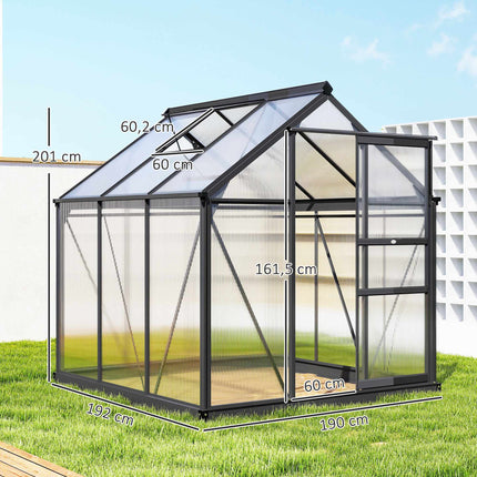 Skleník 3.65m², hliníkový rám, UV odolné panely