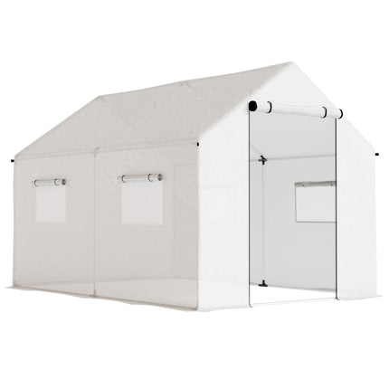 Gewächshaus 3x2x2m mit UV-beständiger Abdeckung, Netzfenstern
