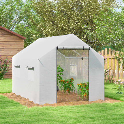 Gewächshaus 3x2x2m mit UV-beständiger Abdeckung, Netzfenstern