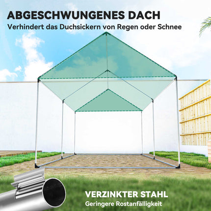 Gewächshaus 3x2x2m mit UV-beständiger Abdeckung, Netzfenstern