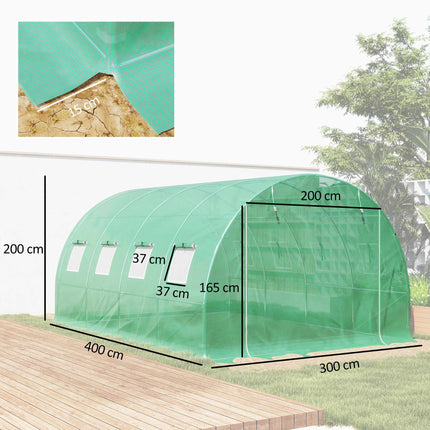 Greenhouse Cover Replacement, Weatherproof, 400x300x200 cm