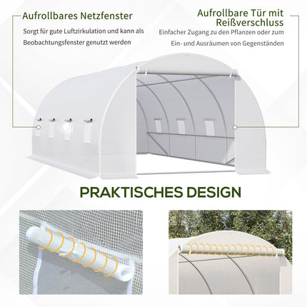Large 600x300x200cm Weatherproof Film Greenhouse