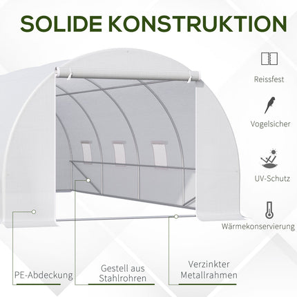 Large 600x300x200cm Weatherproof Film Greenhouse