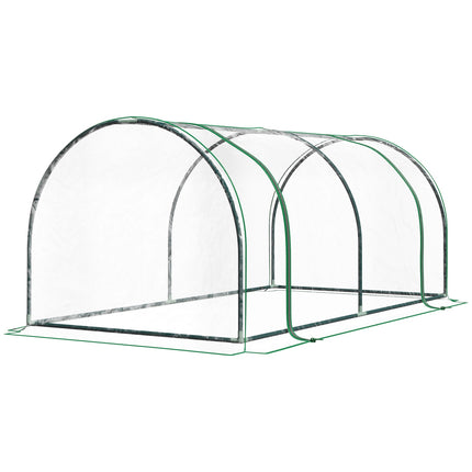 Gewächshaus mit Tür, Stahl PVC, 200x100x80 cm
