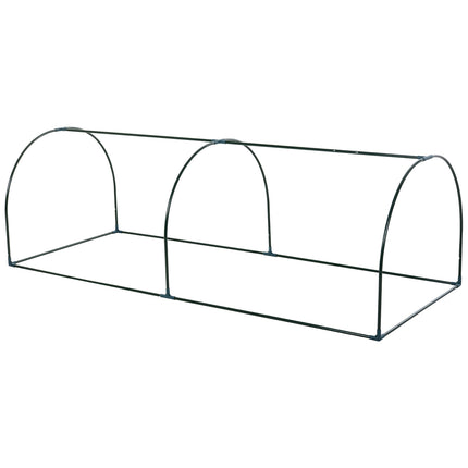 Gewächshaus aus Stahl-PVC mit Tür - 250x100x80cm Frühbeet