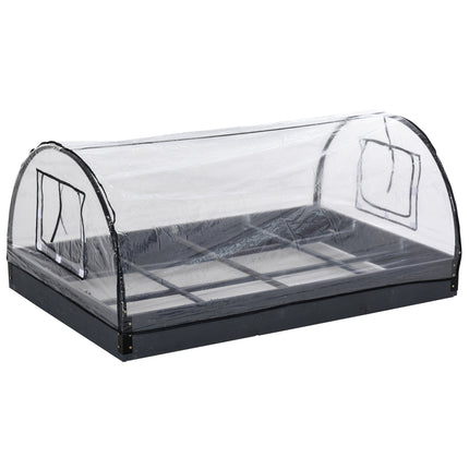 Transparentes Gewächshaus, PVC und Stahl, 12 Gitter, 120x79x53cm