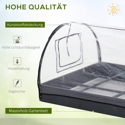 Transparentes Gewächshaus, PVC und Stahl, 12 Gitter, 120x79x53cm