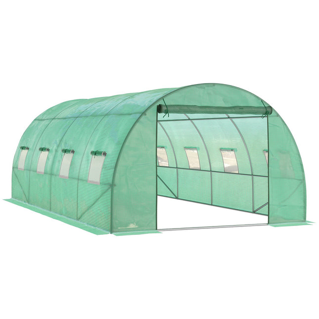 Modulares Gewächshaus 6x3x2m, UV-beständig, mit aufrollbaren Seiten