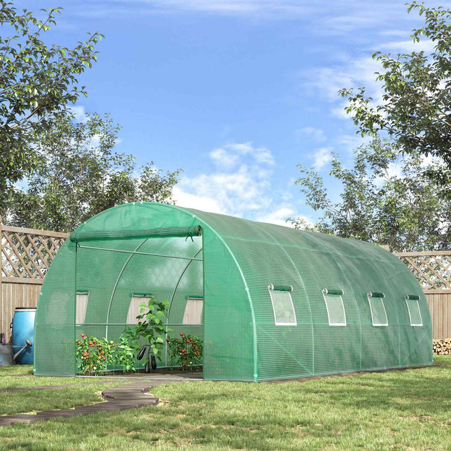 Modulares Gewächshaus 6x3x2m, UV-beständig, mit aufrollbaren Seiten